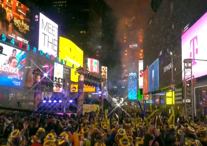 New Year’s 2022 Times Square ball drop in New York City
