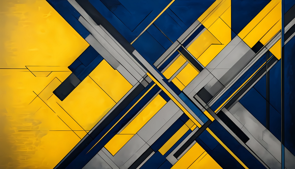 Blue, Gold, Grey